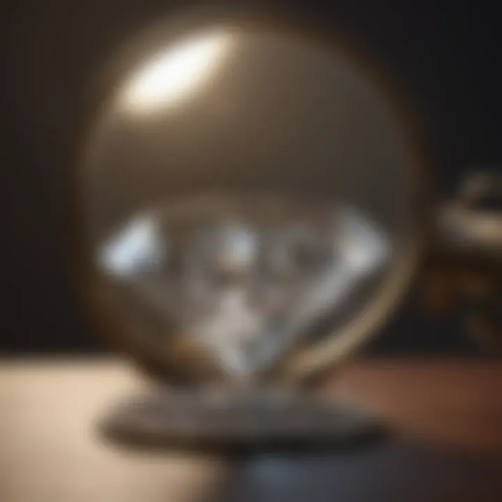 Diamond Inspection under Magnifying Glass