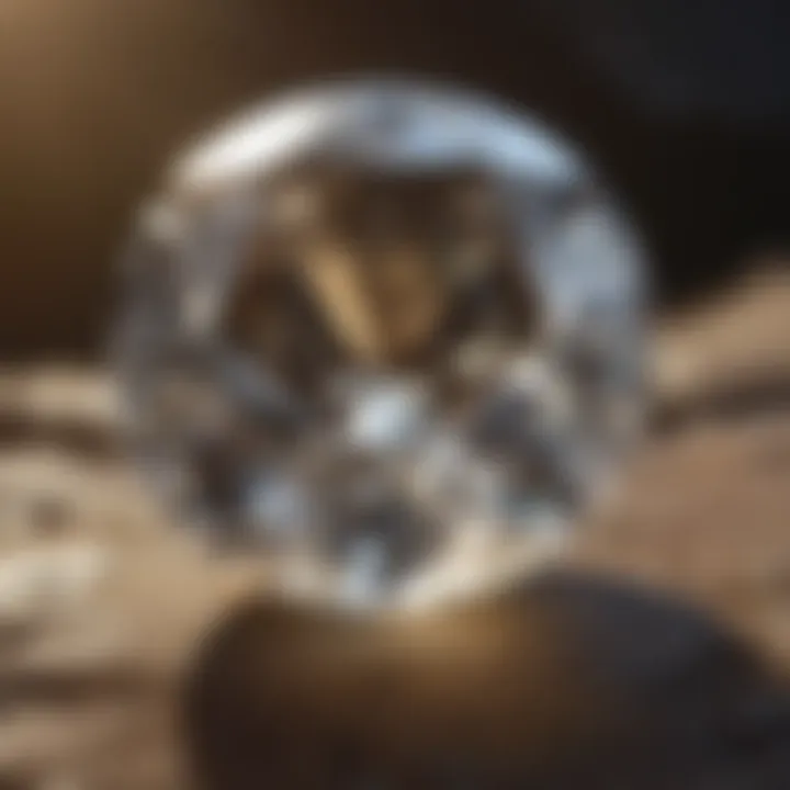 Diamond under hardness testing process