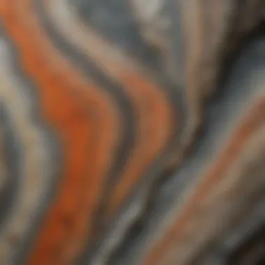 Unique marbling patterns in shale specimen