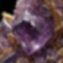 A close-up view of the dream amethyst crystal highlighting its unique color and texture.