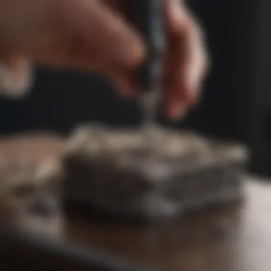 Dremel tool shaping a delicate jewelry piece