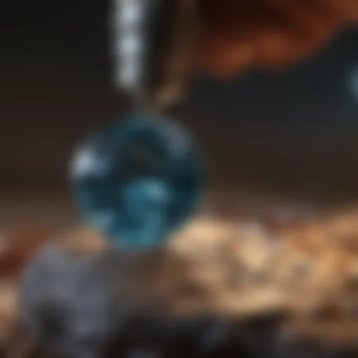 Close-up of a gemstone being drilled with precision