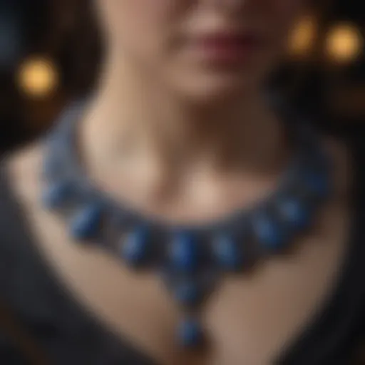 Dumortierite Necklace in Cosmic Blue Hues