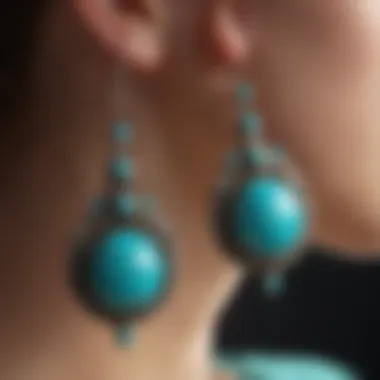 Handcrafted Sleeping Beauty Turquoise Earrings