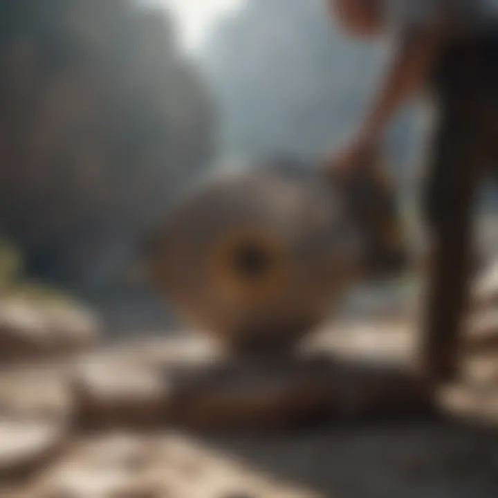 Efficient rock cutting with electric stone saw