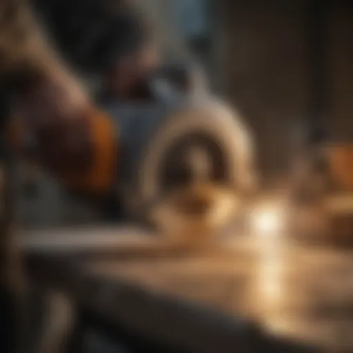 Precise stone cutting with electric saw
