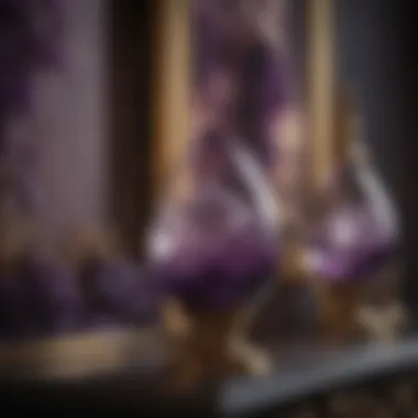 Elegant Amethyst Crystal Decor Display