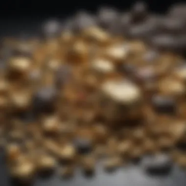 Exquisite Gold Ore Showcases Elegant display of assorted gold ore samples