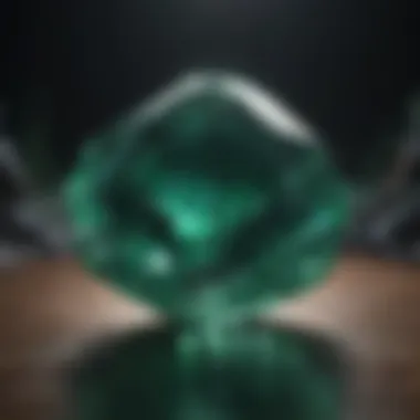 Emerald Stone in Celestial Night Sky