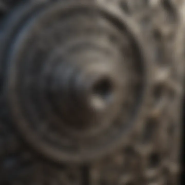 Close-up of Dremel tool engraving delicate patterns on metal