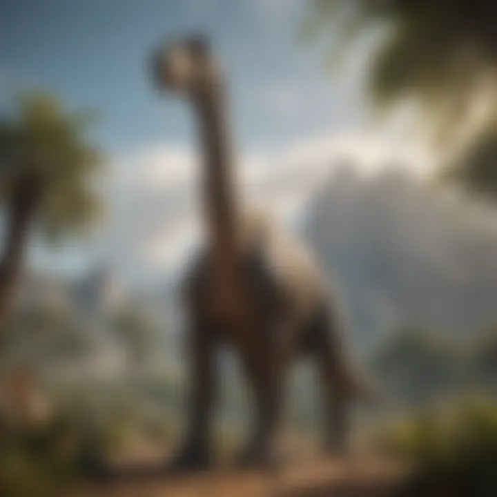 Majestic Brachiosaurus in Jurassic Park Movie