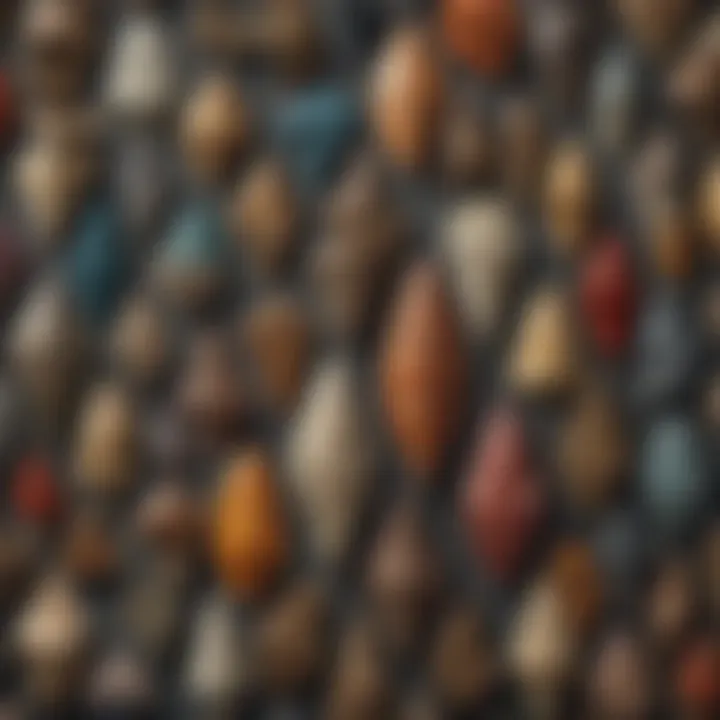 An array of arrowheads made from various materials, highlighting diversity in craftsmanship.
