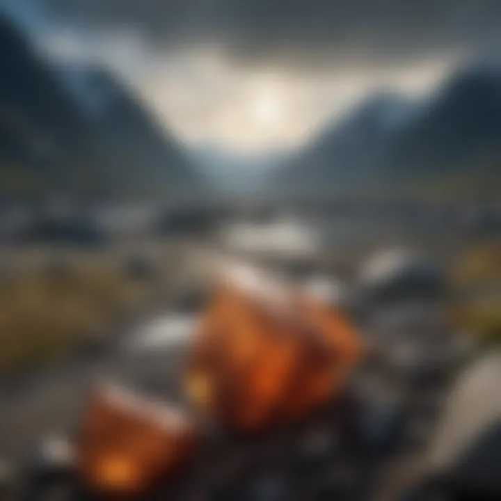 Landscape of Alaska featuring a gem-rich mining area surrounded by stunning vistas