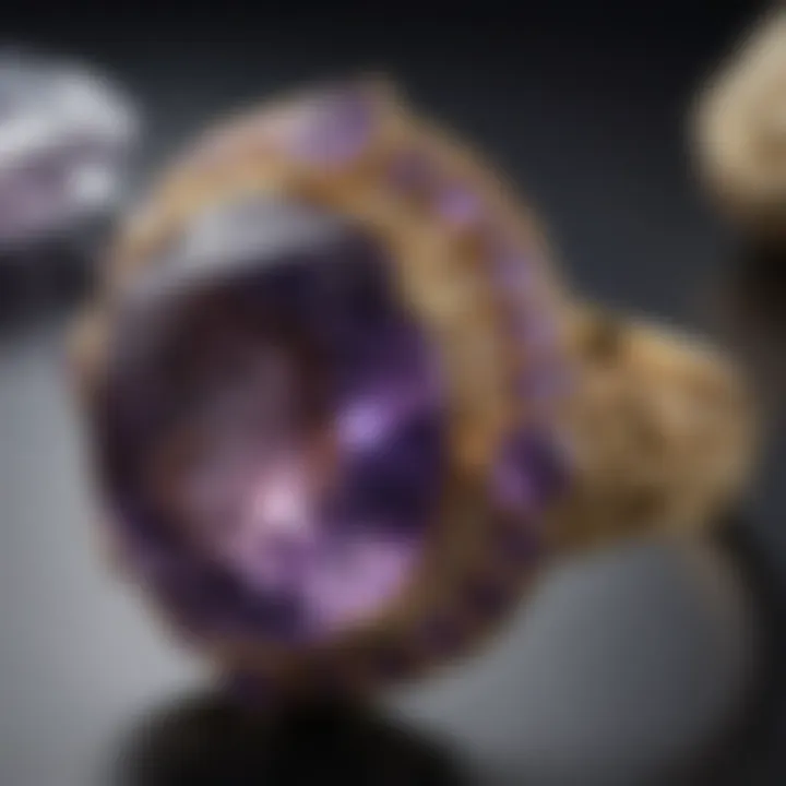 A beautiful piece of amethyst jewelry displayed elegantly, highlighting its artistic craftsmanship.