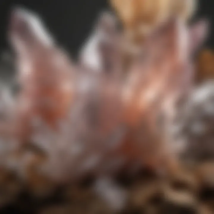 A stunning array of quartz crystals showcasing their natural beauty and clarity