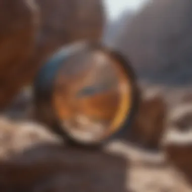 Loupe light enhancing the clarity of a geological formation