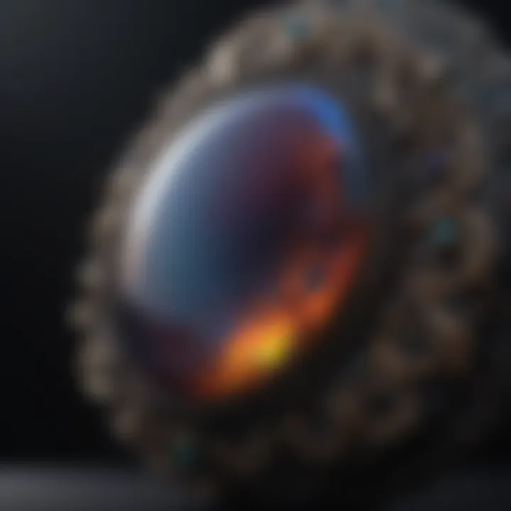 Exquisite Black Opal with Prismatic Brilliance