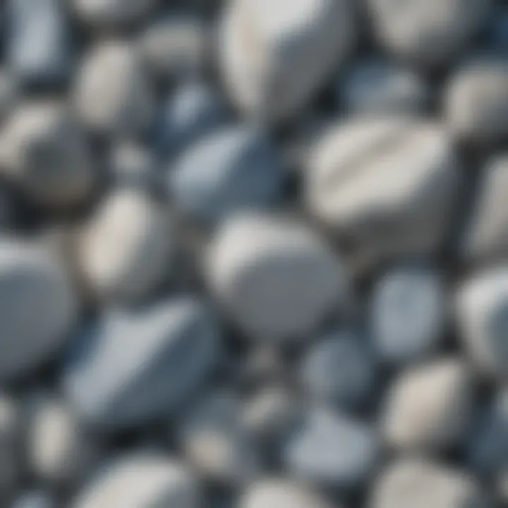 Detailed comparison of blue and white rocks highlighting their distinctive features