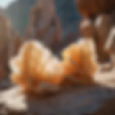 Sunlit Calcite Rock Formations Stunning calcite rock formations in natural sunlight