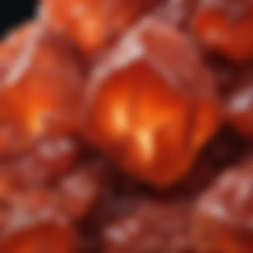 A vibrant specimen of calcite red showcasing its distinctive color variations.