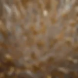 Stunning close-up of clear crystal showcasing intricate gold lines