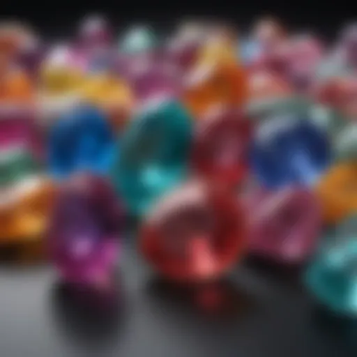 A stunning array of corundum gemstones showcasing their vibrant colors and brilliance.