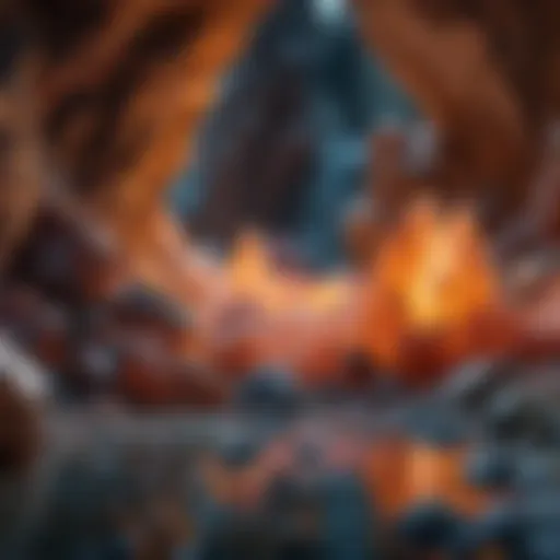 A stunning view of a crystal mine showcasing various mineral formations