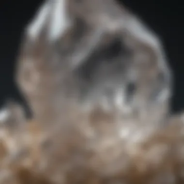 Clear Quartz Clarity Close-up of a clear quartz specimen highlighting its natural facets and clarity.