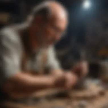 Rock enthusiast showcasing advanced Dremel fitting technique