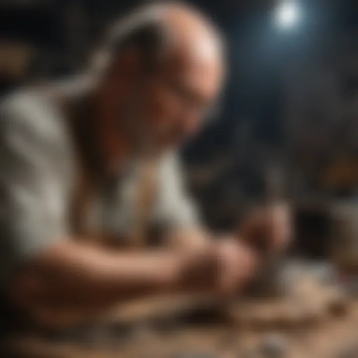 Rock enthusiast showcasing advanced Dremel fitting technique
