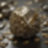 Shimmering Metallic Luster of Pyrite Rock