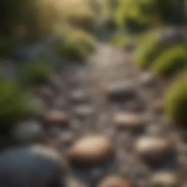 Artistic Uses of Flat River Rocks in Landscaping Flat river rocks arranged artistically in a garden setting