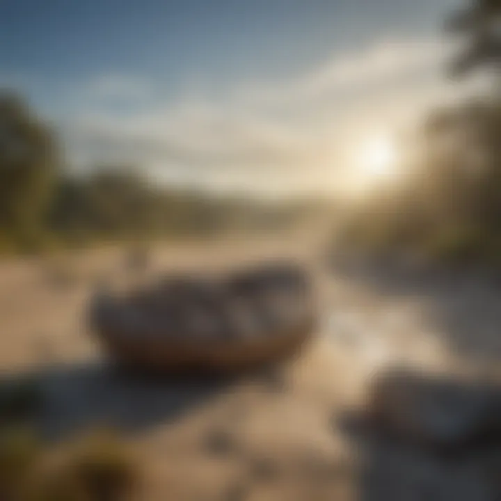 A scenic view of a popular fossil hunting site in Florida, emphasizing the natural beauty and rich resources.