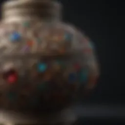 Elegant gemstone container showcasing intricate craftsmanship