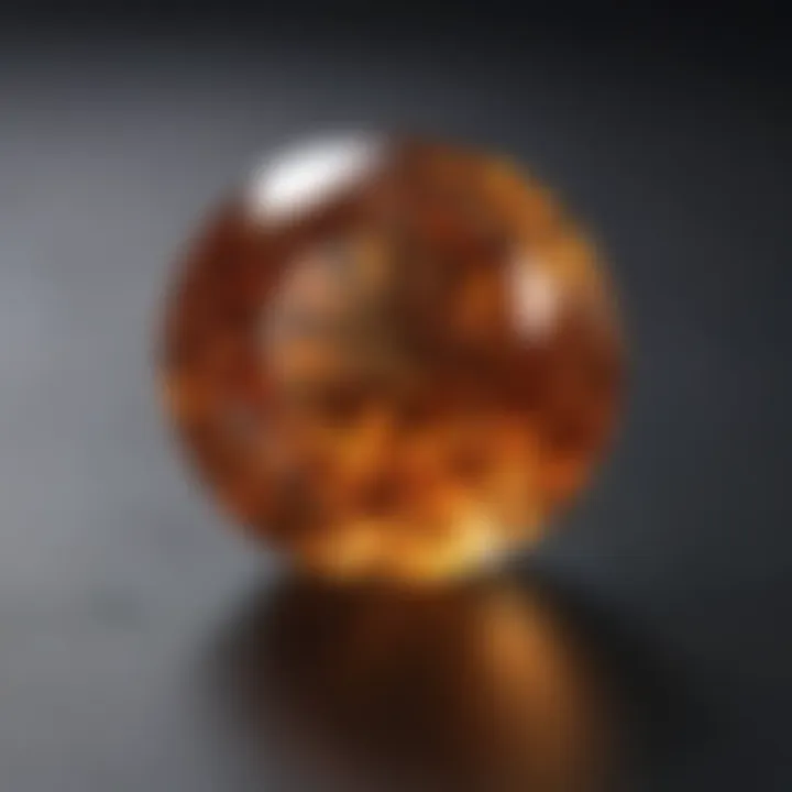 A beautifully polished gemstone processed using a flat lap tool