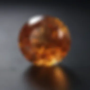 Polished Gemstone Achieved with Precision A beautifully polished gemstone processed using a flat lap tool