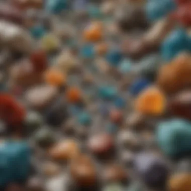 A collection of unique mineral specimens arranged artistically.