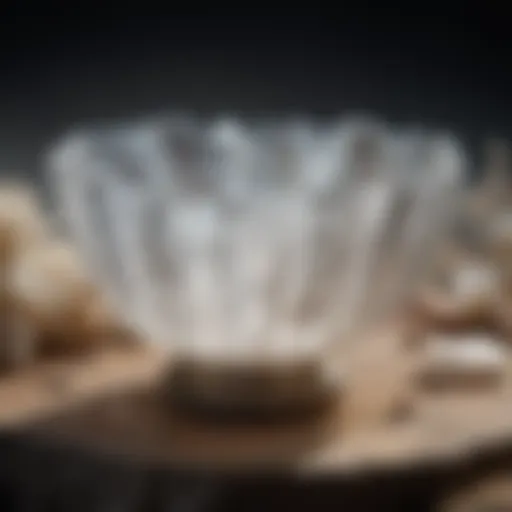 The shimmering beauty of a selenite bowl showcasing its translucent properties