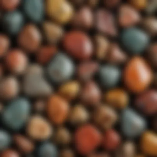 Close-up of various jasper stone types showcasing unique patterns and colors