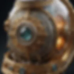 Close-up view of lapidary tumbler showcasing intricate mechanisms