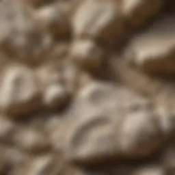 Striking close-up of limestone showing detailed textures and mineral composition