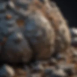 Close-up view of a lodestone showcasing its magnetic properties
