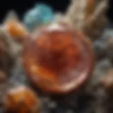 Exquisite mineral under microscope