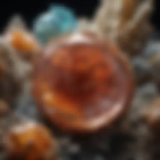Exquisite mineral under microscope