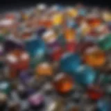 Close-up of diverse Michigan gemstones