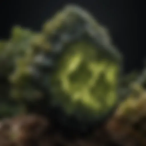 A stunning piece of moldavite showcasing its unique green texture and shape