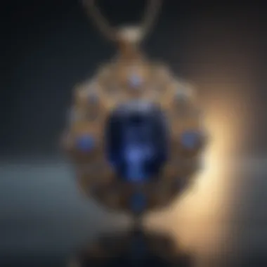 Sparkling Sapphire in Luxurious Pendant