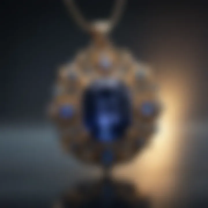 Sparkling Sapphire in Luxurious Pendant