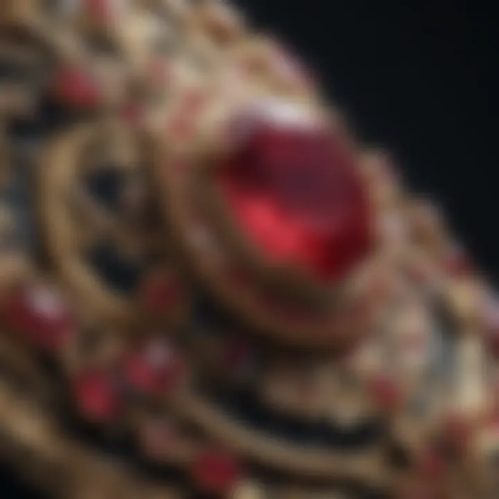 Exquisite Ruby in Ornate Jewelry