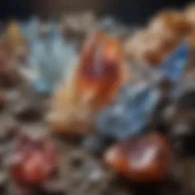 Diverse Crystal Formations A close-up of various crystal formations found in the mines of Mount Ida.
